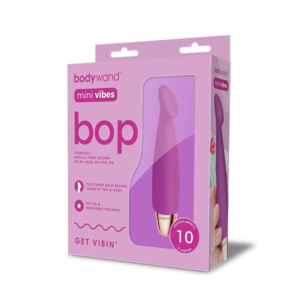 Bodywand Mini Vibes Bop Vibrator Purple - Adult Outlet