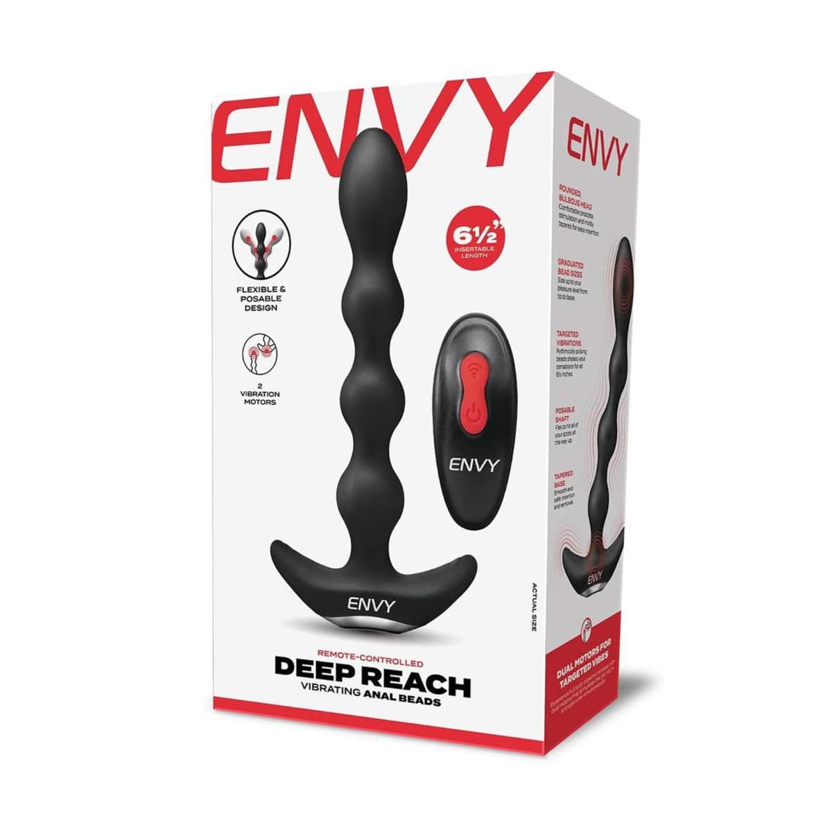 Envy Remote 4 Bead Vibrating Anal Beads - Adult Outlet