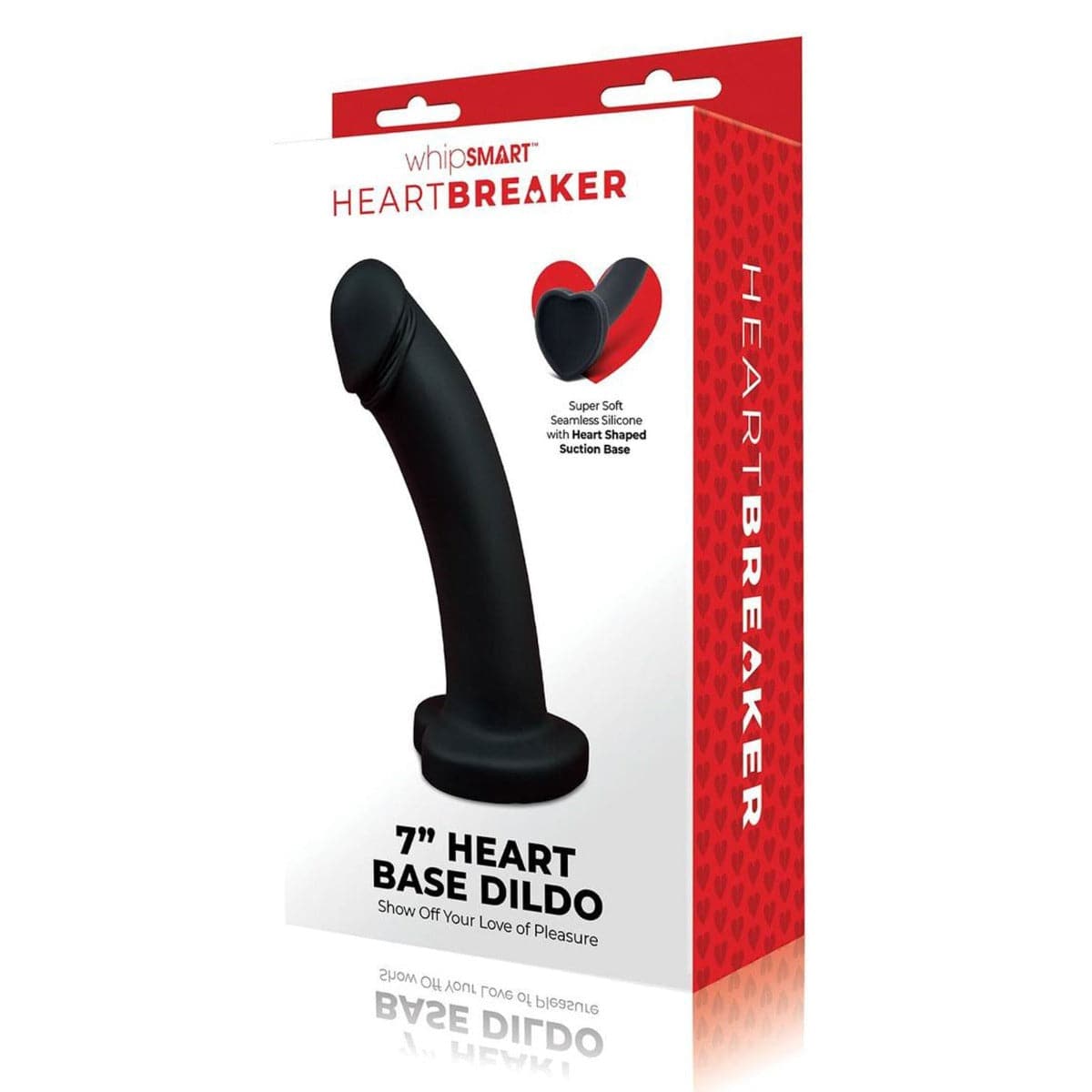 Whipsmart Heartbreaker 7 Silicone Dildo With Heart Base" - Adult Outlet