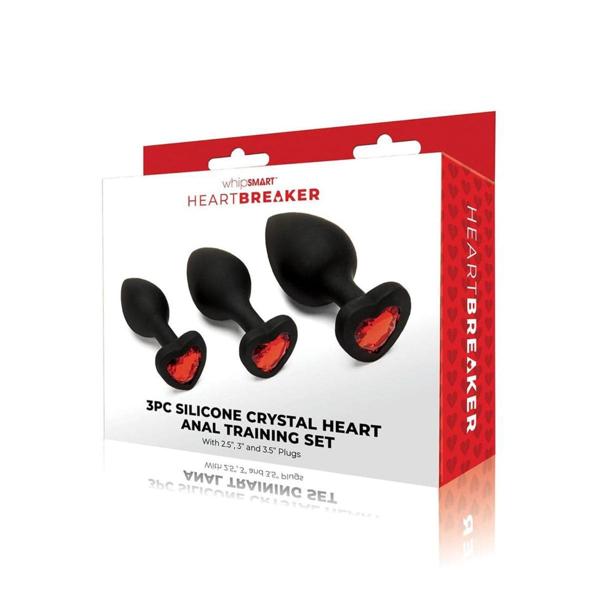 Whipsmart Heartbreaker 3Pc Jewelled Anal Set - Adult Outlet