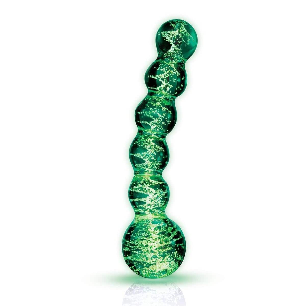 Whipsmart Glow In The Dark Beaded Sensual Glass Dildo - Adult Outlet