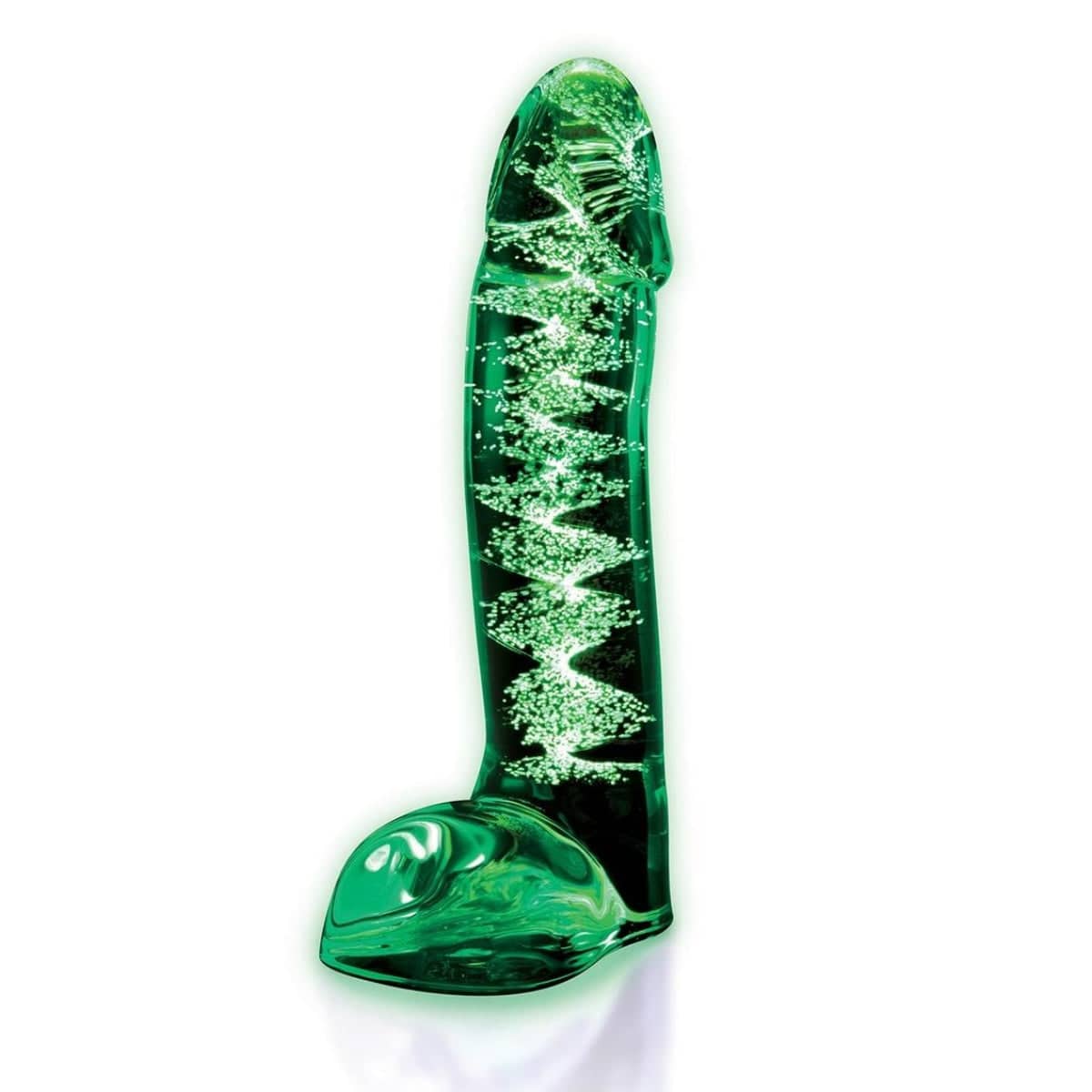 Whipsmart Glow In The Dark Glass Dildo - Adult Outlet