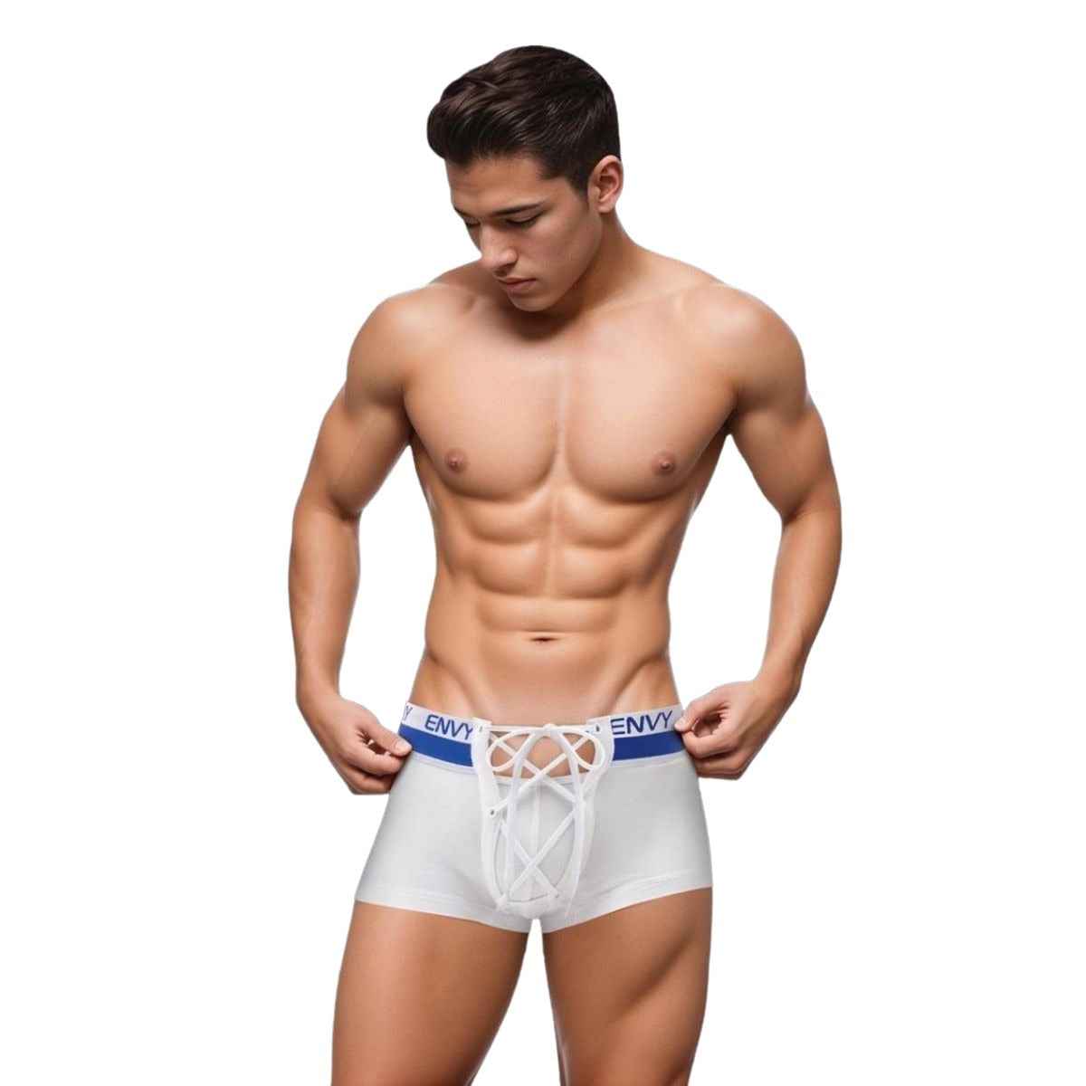 Envy Sporty Lace Up Trunk White S/M