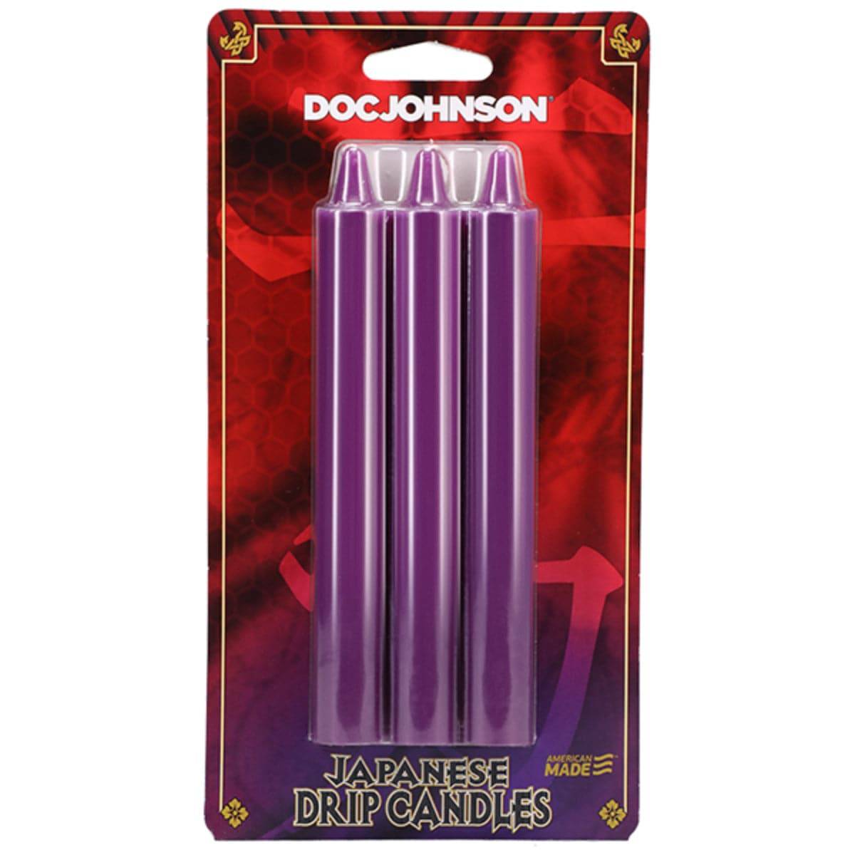 Doc Johnson Japanese Drip Candles 3 Pack Purple - Adult Outlet