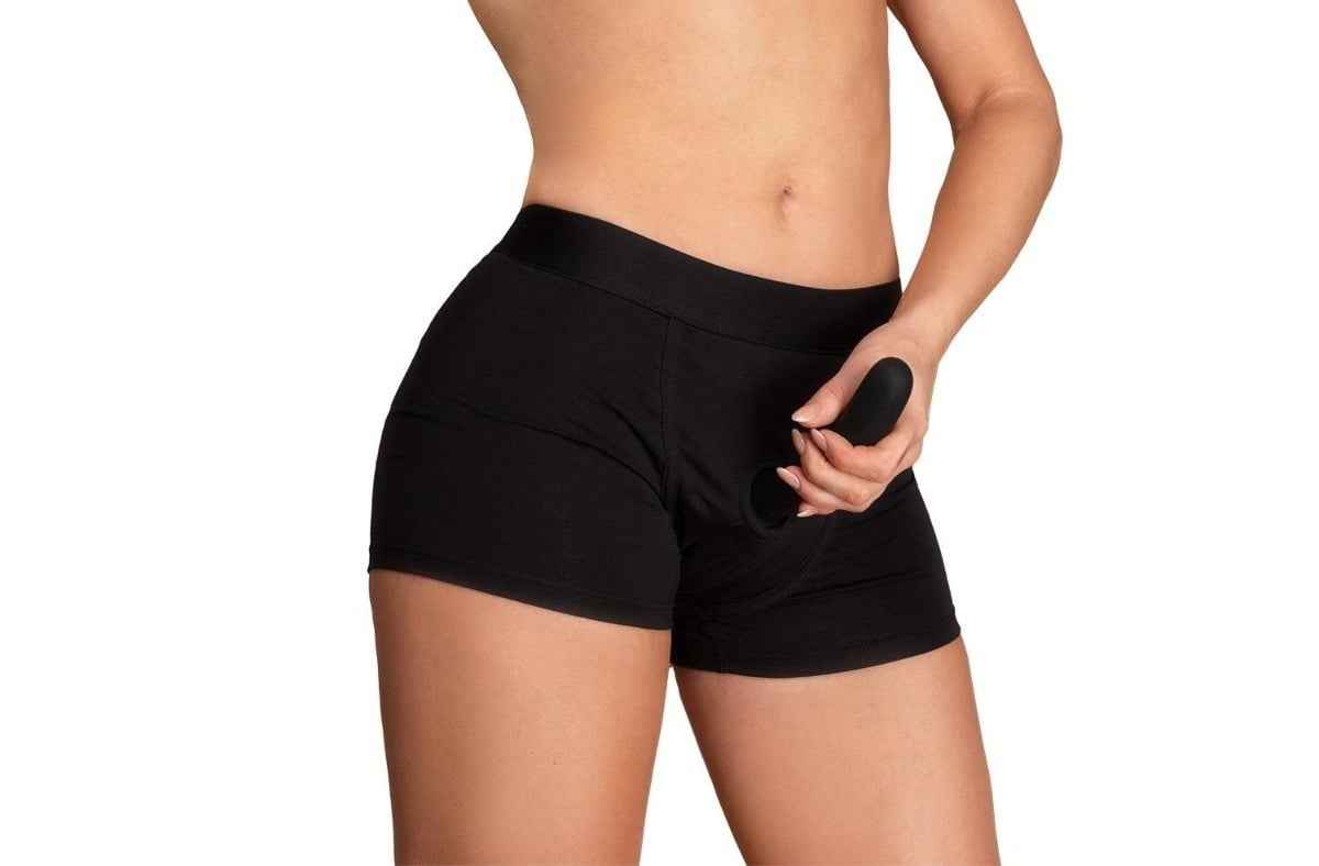 Dreamtoys BOLD Rex Strap-On Short with Dildo X-Large - Black