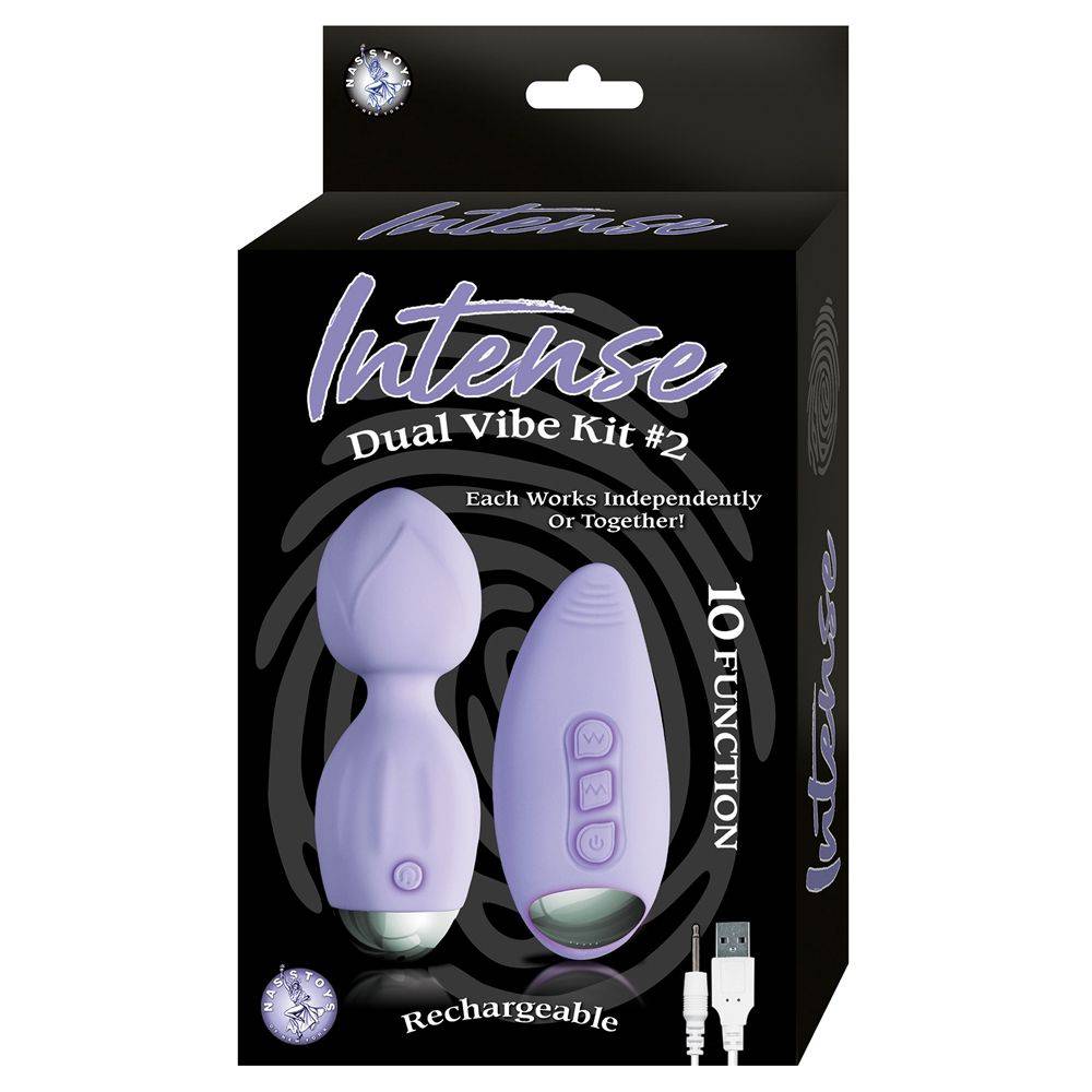 Nasstoys Intense Dual Vibe Kit 2 Purple 3.5In - Adult Outlet