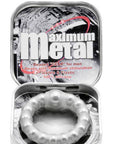 Nanma Maximum Metal 100% Silicone Beaded Cock Ring Silver - Adult Outlet