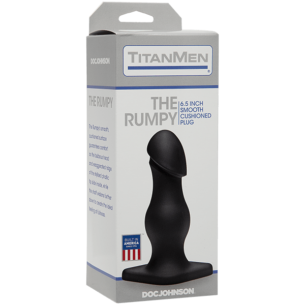 Titanmen The Rumpy Cushioned Plug Black 6.5 - Adult Outlet