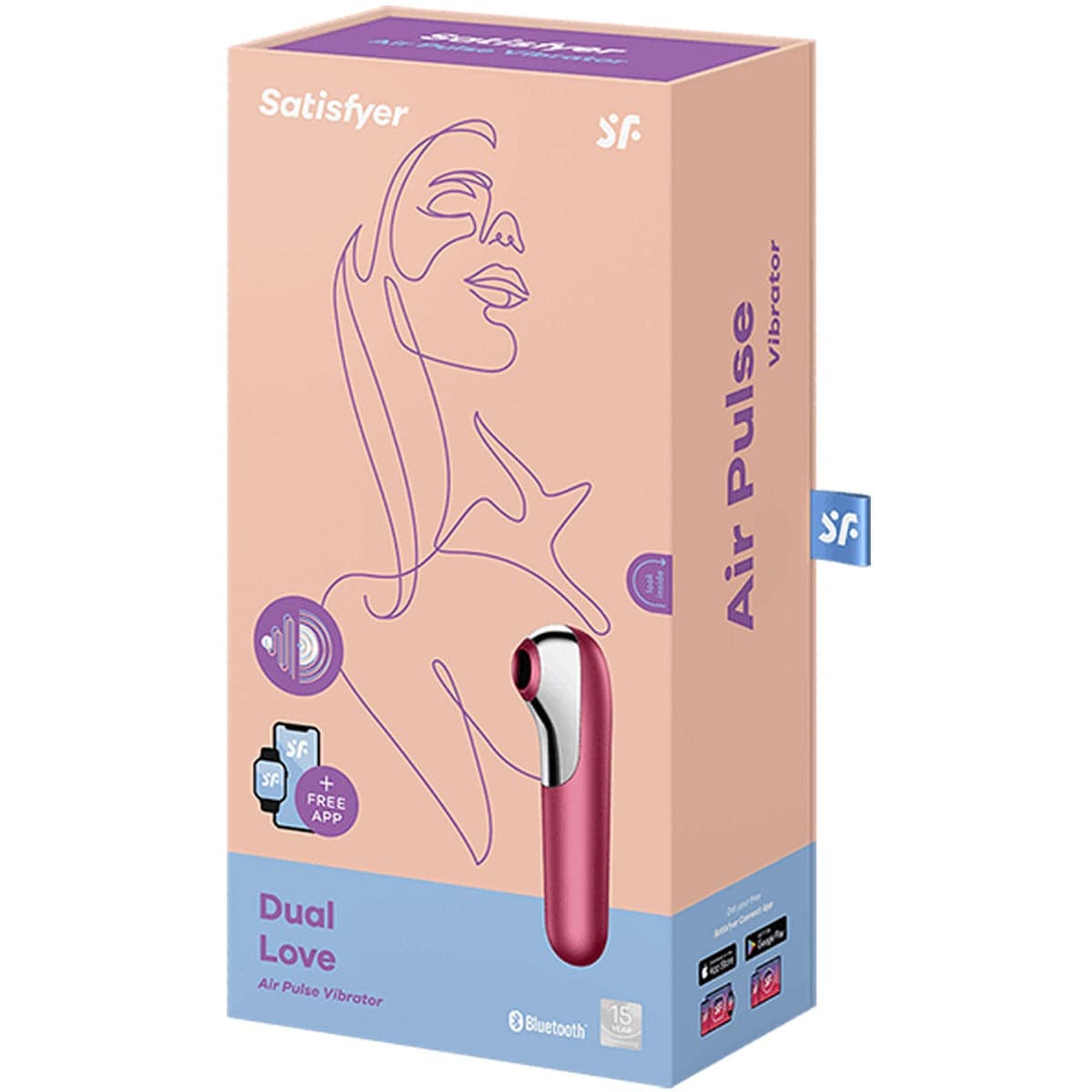 Satisfyer Dual Love Vibrator With Bluetooth And App Pink - Adult Outlet