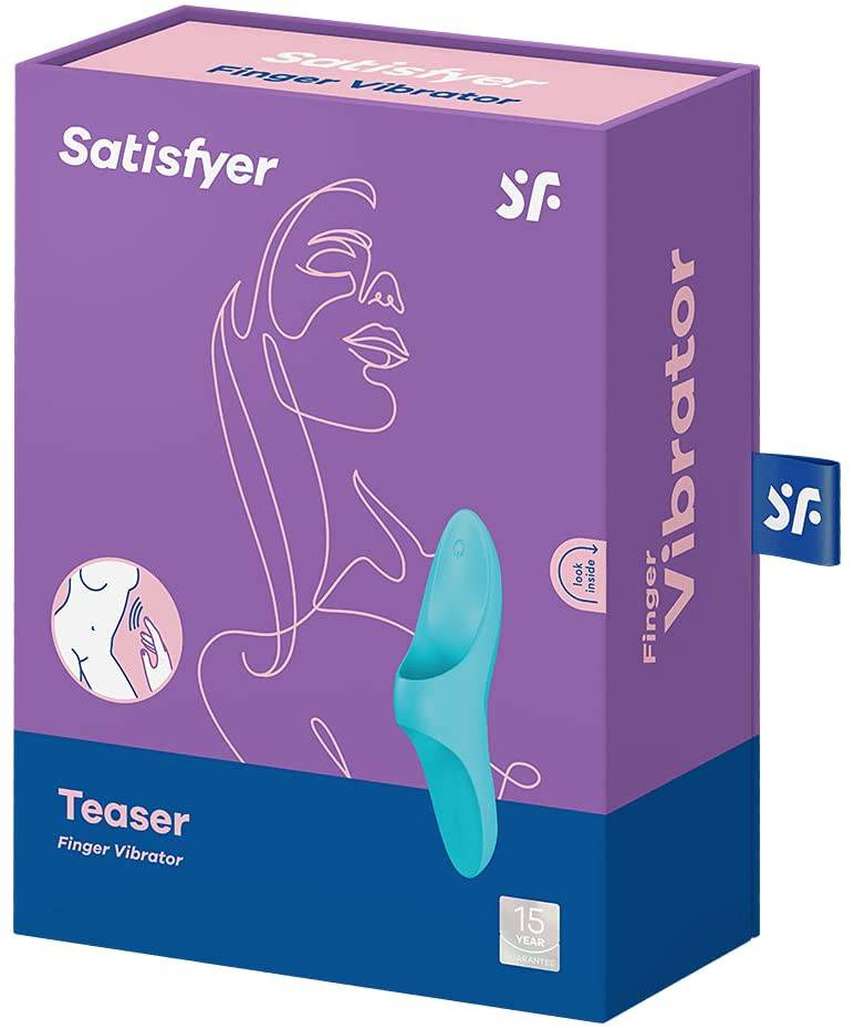 Satisfyer Teaser Finger Vibrator - Light Blue - Adult Outlet