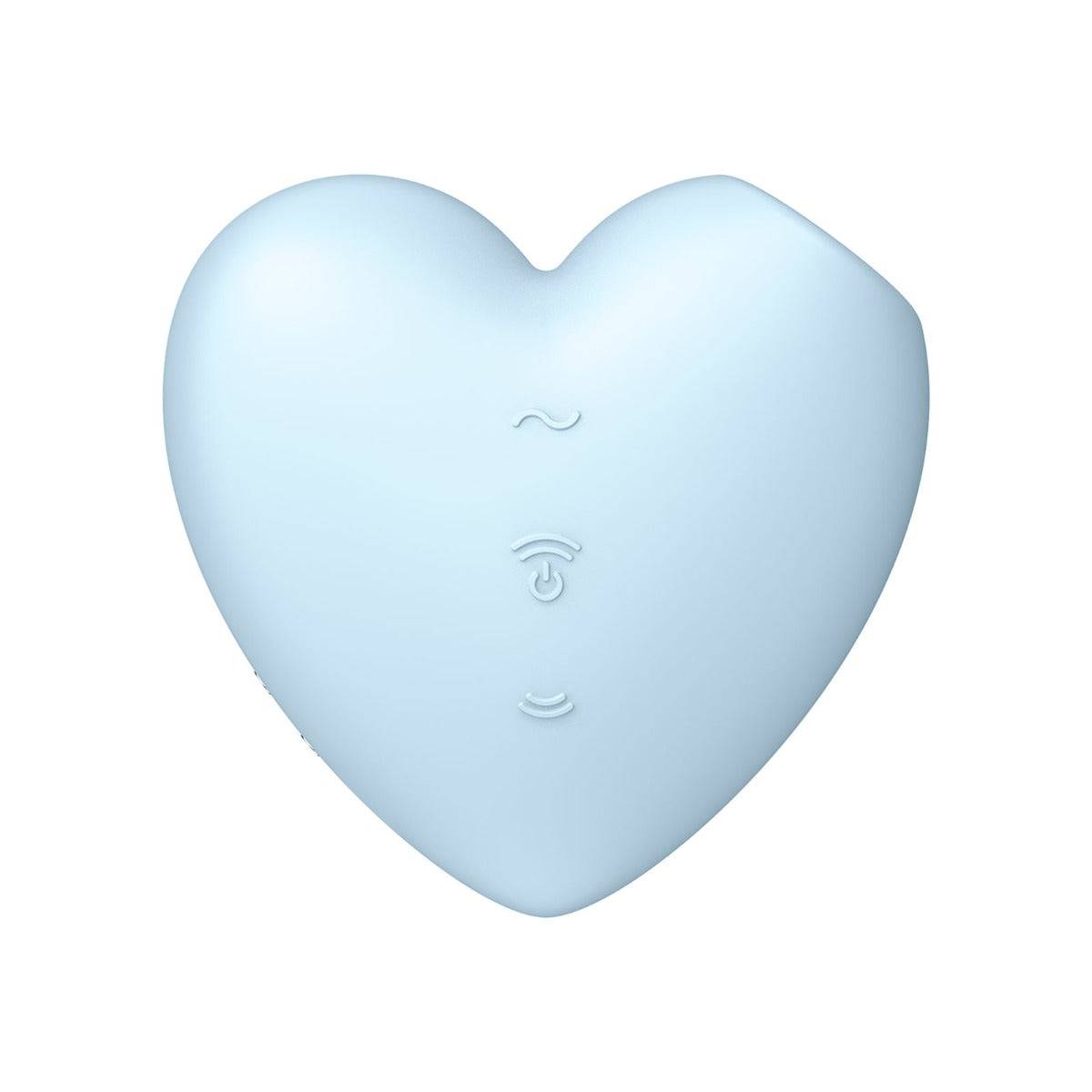 Satisfyer Cutie Heart Double Air Pulse Vibrator Blue - Adult Outlet