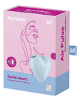 Satisfyer Cutie Heart Double Air Pulse Vibrator Blue - Adult Outlet