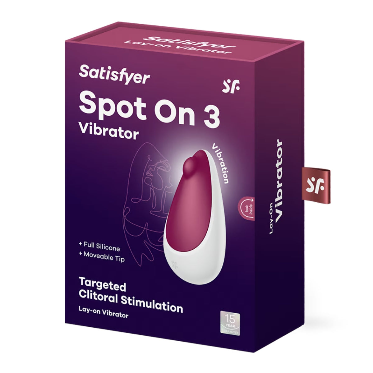 Satisfer Spot On 3 Berry Lay On Clitoral Stimulator - Adult Outlet