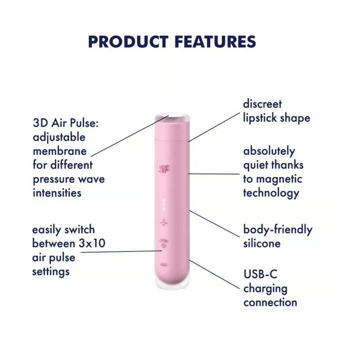 Satisfer First Kiss Air Pulse Stimulator - Adult Outlet