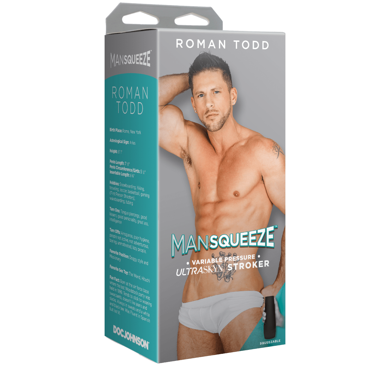 Man Squeeze Roman Todd Ultraskyn Stroker Ass Vanilla - Adult Outlet