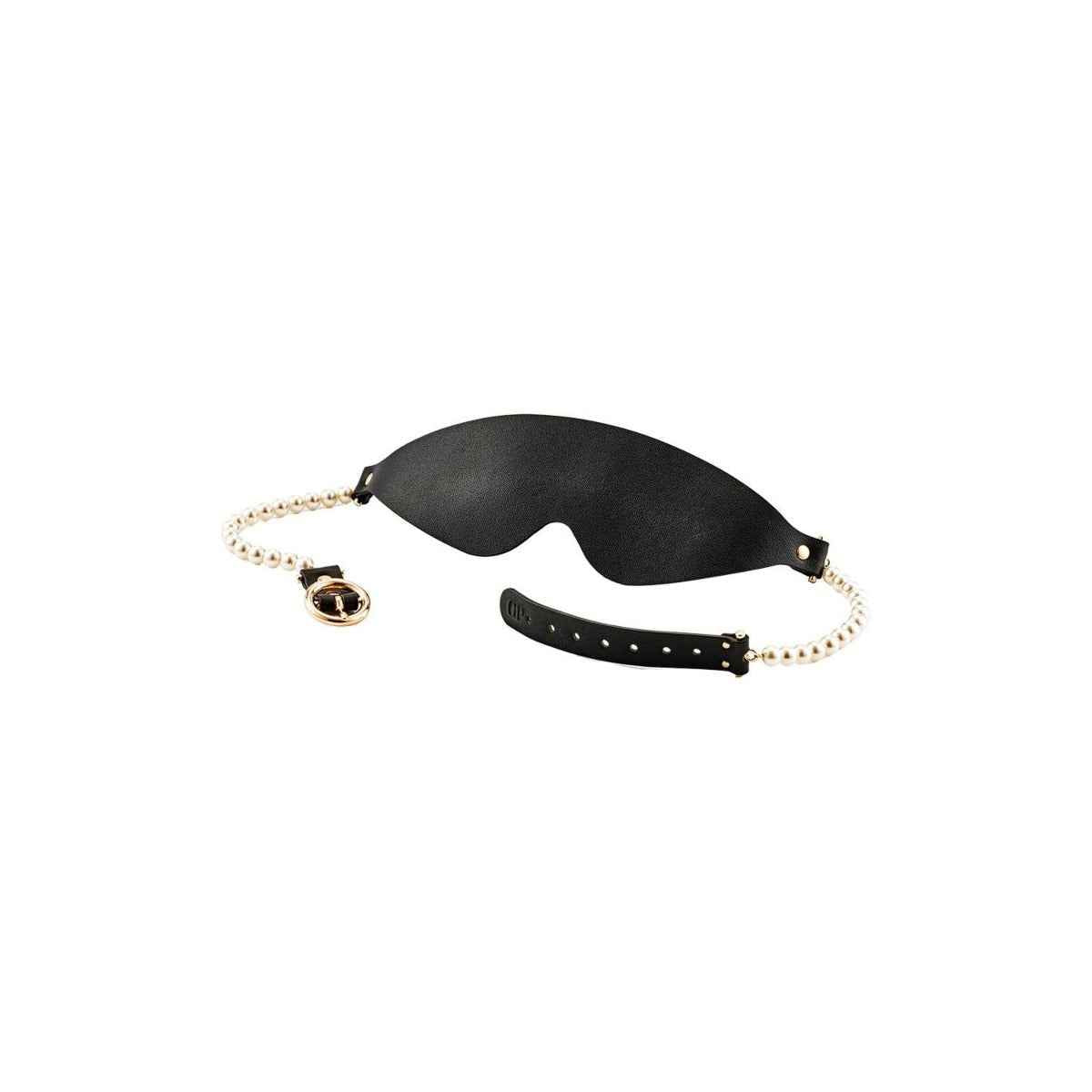Guilty Pleasure Allure Boudoir Pearl Blindfold - Black/Gold