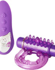 Sensuelle Remote Control Bullet Ring 15 Function Cock Ring Purple - Adult Outlet