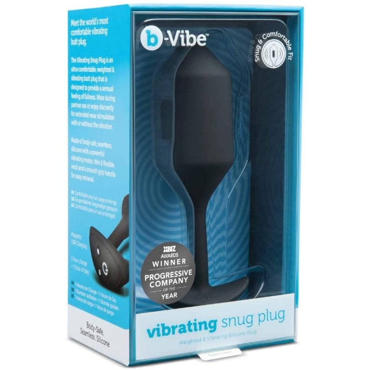 B-Vibe Vibrating Snug Plug 5 Black - Adult Outlet