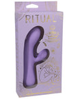 Doc Johnson Ritual Aura Rechargeable Purple Silicone Rabbit Vibe - Adult Outlet