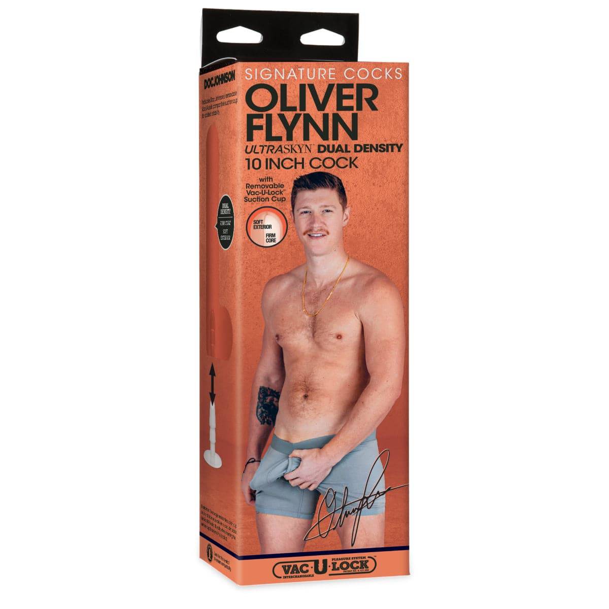 Signature Cocks Oliver Flynn 10Inch Ultraskyn Cock With Removable Vac U Lock Suction Cup Vanilla - Adult Outlet