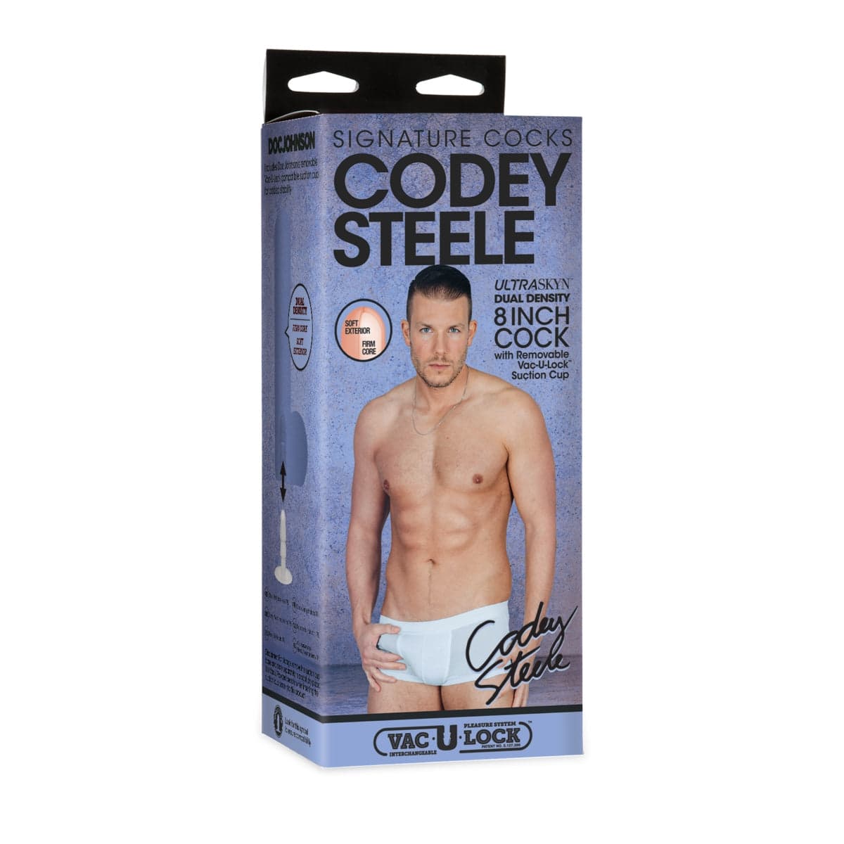 Signature Cocks Codey Steele 8Inch Ultraskyn Cock With Removable Vac U Lock Suction Cup Vanilla - Adult Outlet