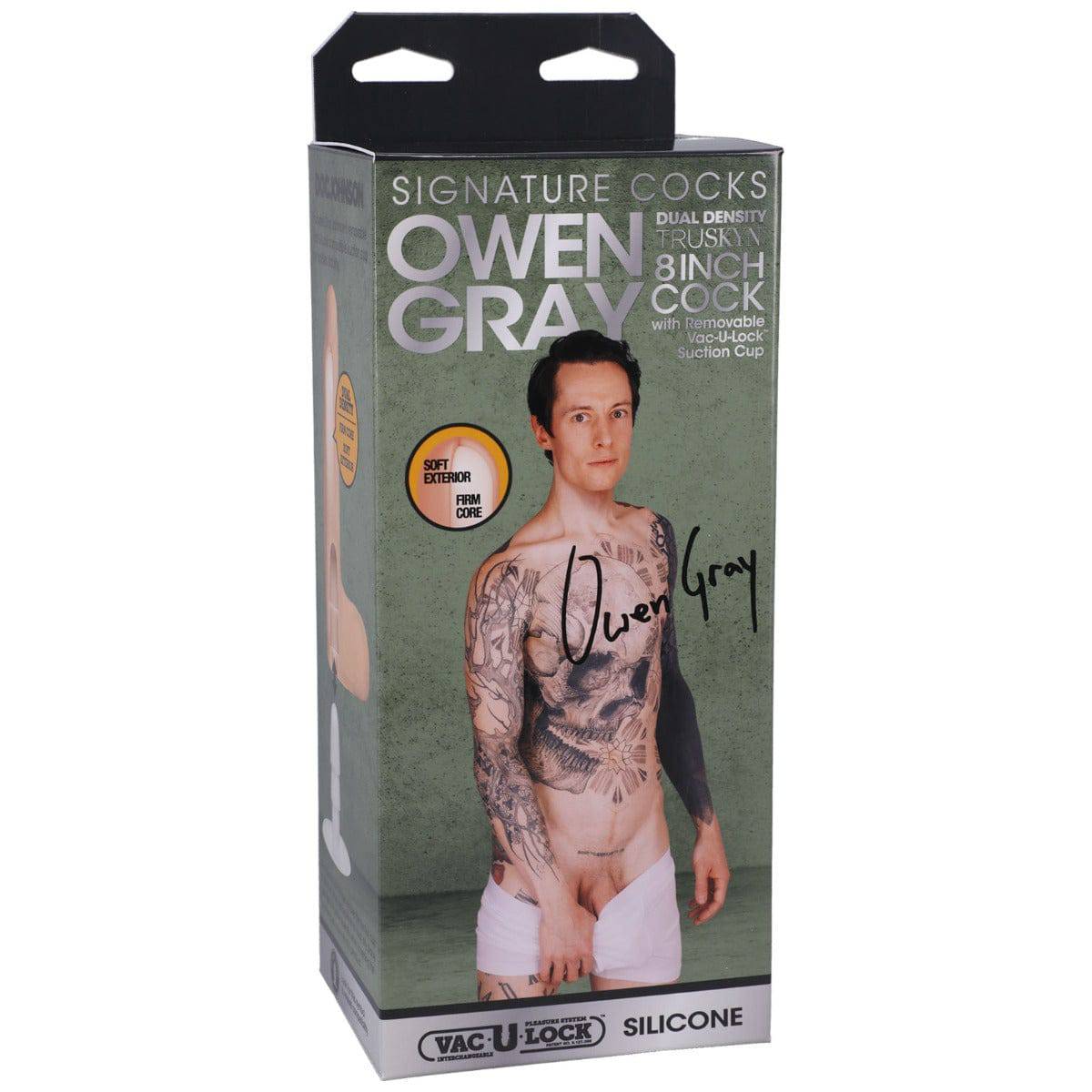 Signature Cocks - Owen Gray - 8 Inch Silicone Cock With Removable Vac-U-Lock Suction Cup - Adult Outlet