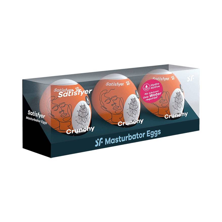 Satisfyer Masturbator Egg 3Er Set Crunchy - Adult Outlet