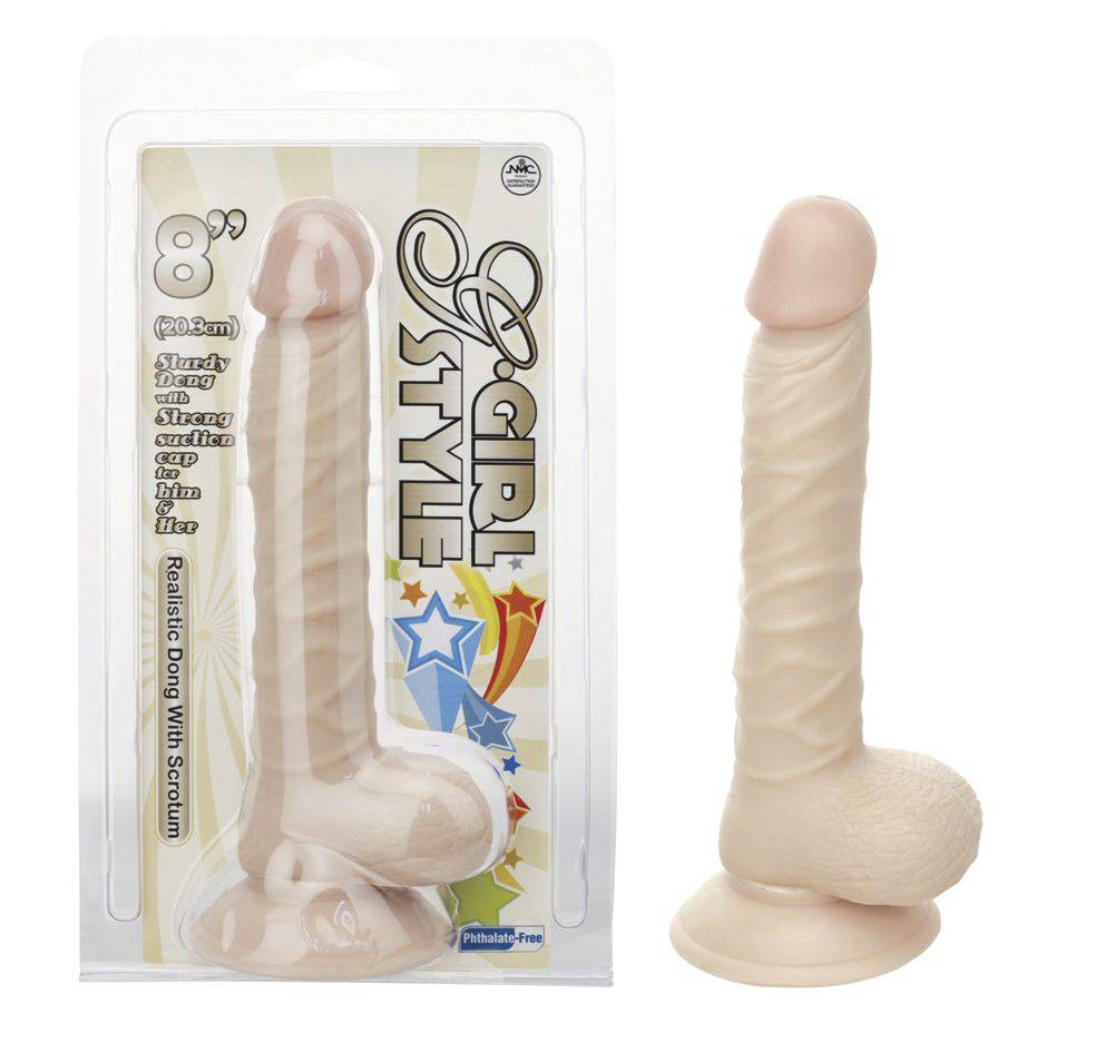 Nanma Realistic Dong With Suction Base Flesh 8In - Adult Outlet