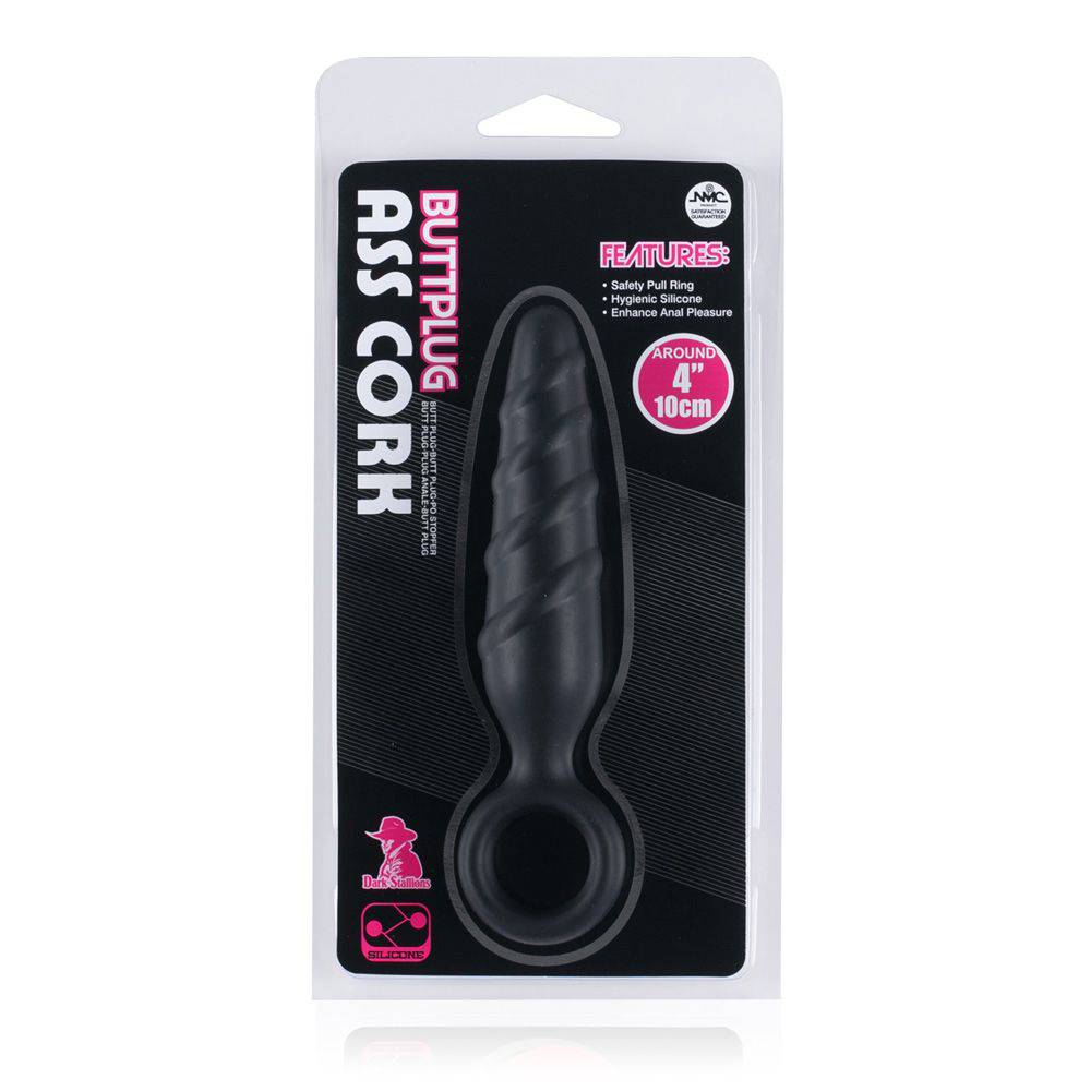 Nanma Dark Stallions Silicone Butt Plug Black 3.5In - Adult Outlet