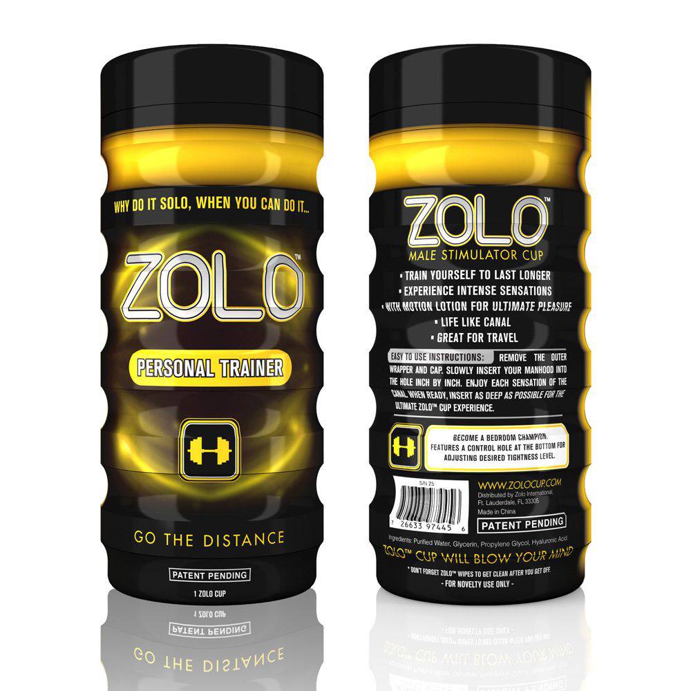 Zolo Personal Trainer Cup Black/Yellow - Adult Outlet