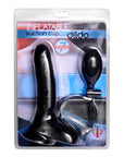 Trinity For Men Inflatable Suction Cup Dildo Black - Adult Outlet