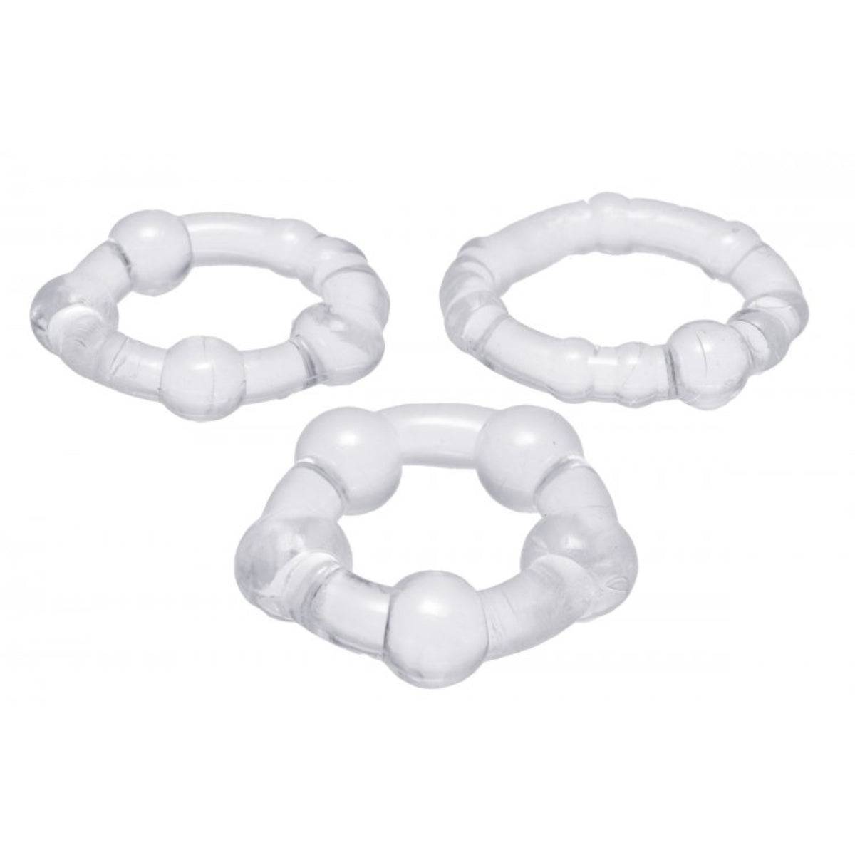 Trinity For Men Penis Rings Set Of 3 Tpr Clear - Adult Outlet