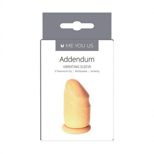 Me You Us Addendum Vibrating Sheath Flesh - Adult Outlet