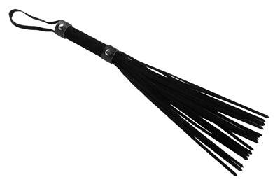 Strict Short Suede Flogger Black - Adult Outlet