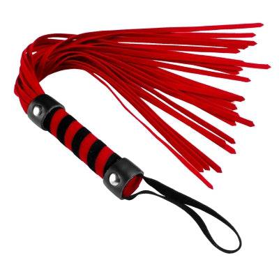 Strict Short Suede Flogger Red - Adult Outlet