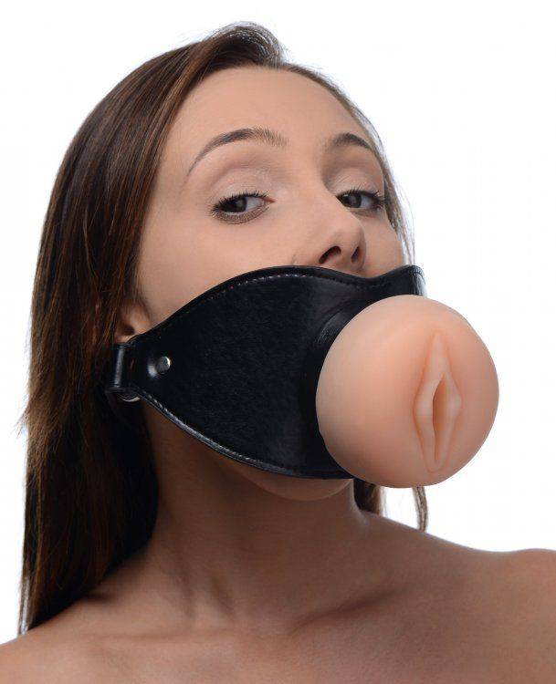 Master Series Pussy Face Oral Sex Mouth Gag - Adult Outlet