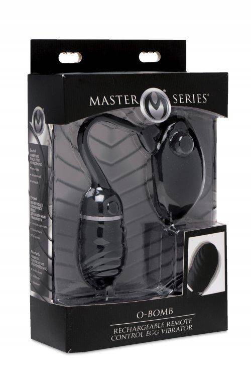 Master Series O Bomb Rechargeable Remote Control Egg Vibrator Black - Adult Outlet