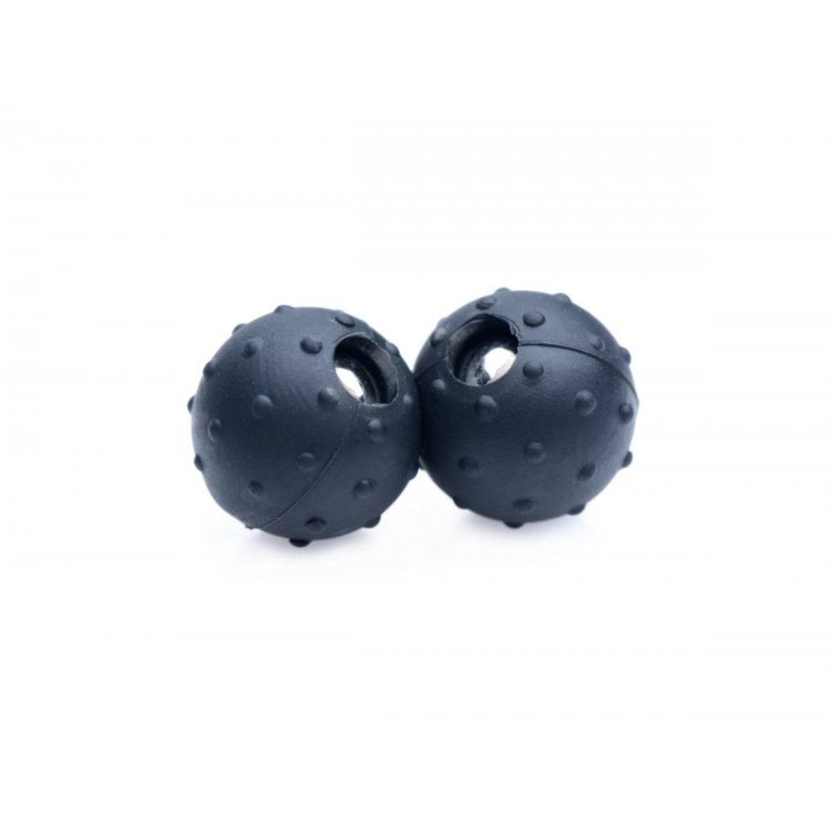 Master Series Dragon's Orbs Nubbed Silicone Magnetic Balls Black - Adult Outlet