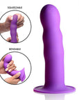 Squeezable Wavy Dildo - Purple - Adult Outlet