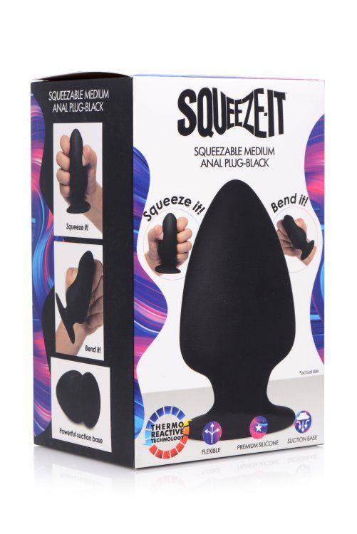 Squeezable Silicone Anal Plug - Medium - Adult Outlet