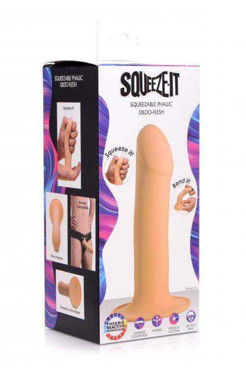 Squeezable Phallic Dildo - Light - Adult Outlet