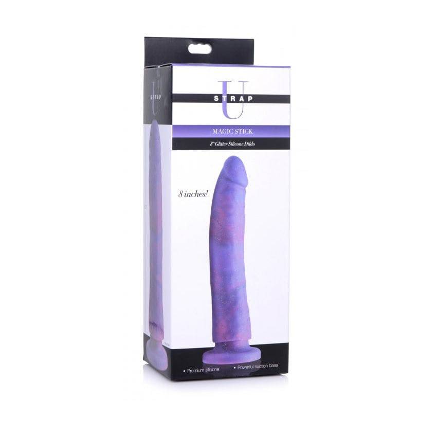 Strap U Magic Stick Glitter Silicone Dildo 8 Inch - Adult Outlet