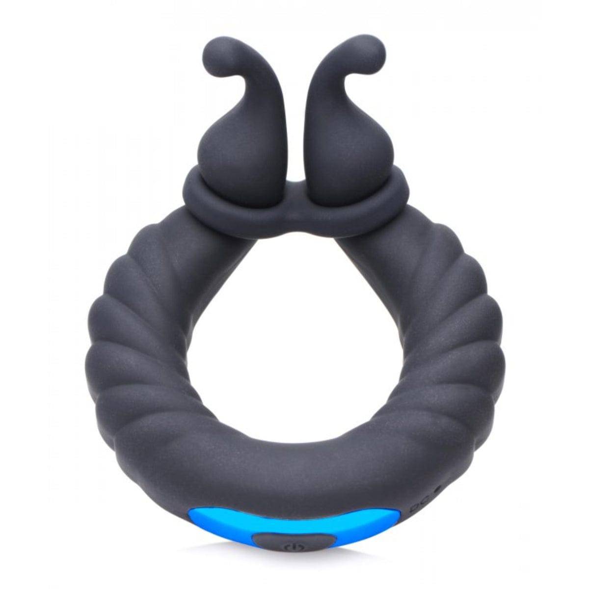 Trinity For Men 10X Cobra Dual Stimulation Silicone Cock Ring Black - Adult Outlet