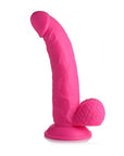 Pop Peckers Dildo With Balls Pink (7.5”) - Adult Outlet