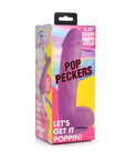 Pop Peckers Dildo With Balls Purple (8.25”) - Adult Outlet