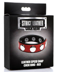 Strict Leather Cock Gear Speed Snap Cock Ring Red - Adult Outlet