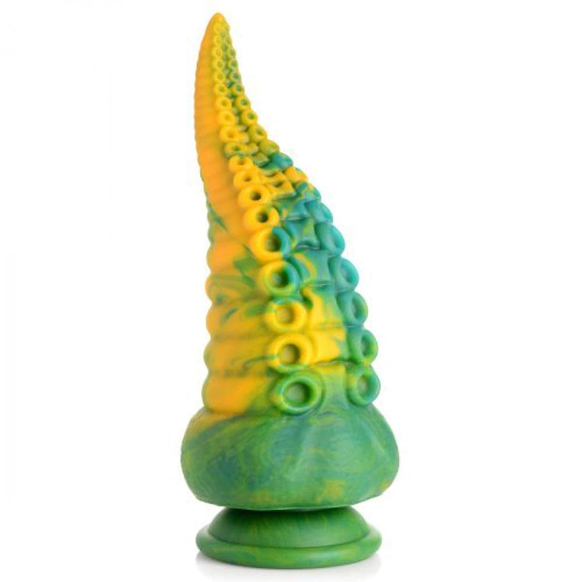 Creature Cocks Monstropus Tentacled Marble Green And Yellow Monster Silicone Dildo - Adult Outlet