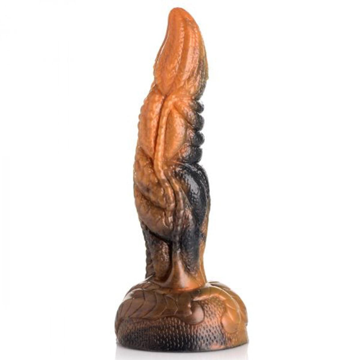 Creature Cocks Ravager Rippled Tentacle Marble Rust Orange Silicone Dildo - Adult Outlet