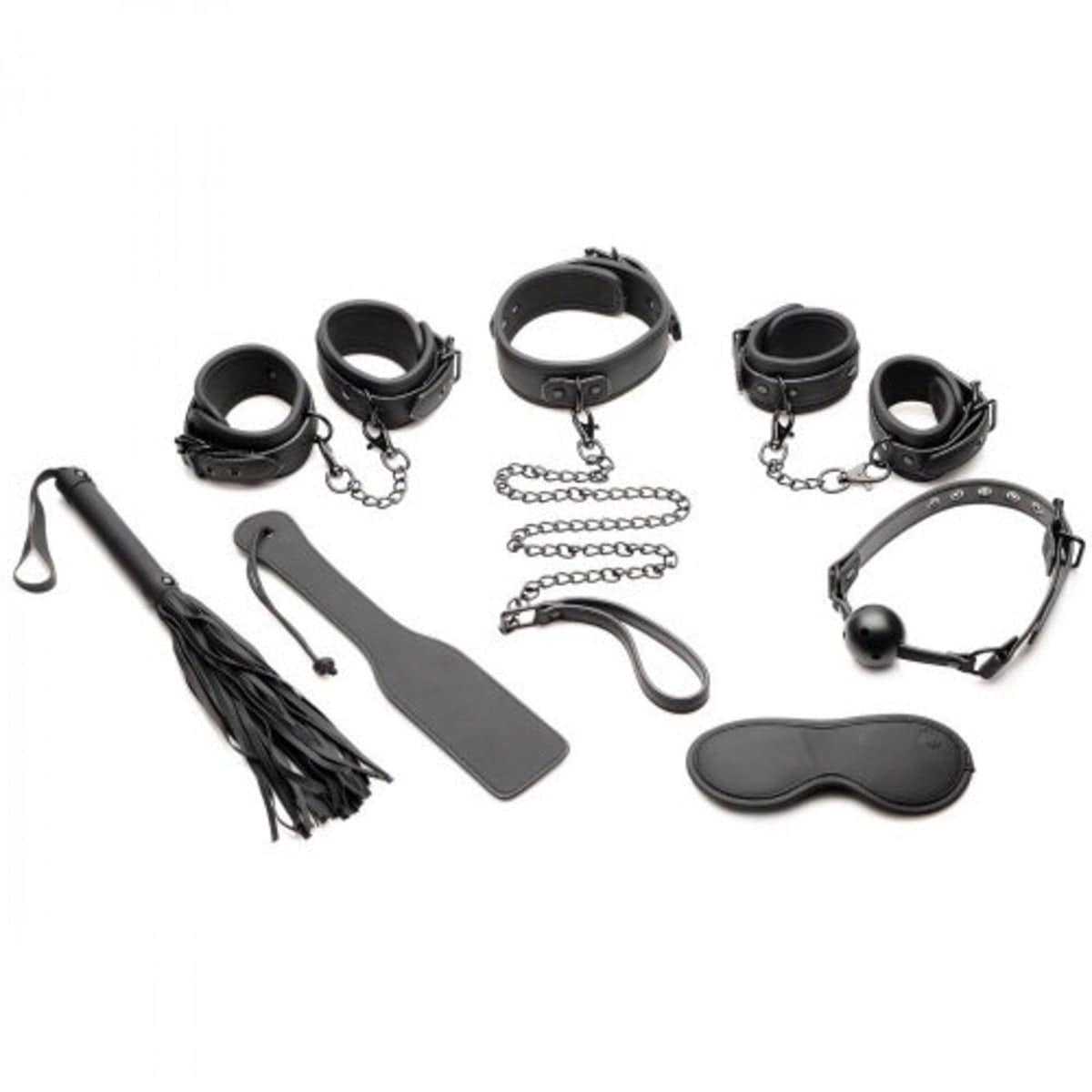 Master Series Master Of Kink 10 Piece Deluxe Bondage Set Black - Adult Outlet