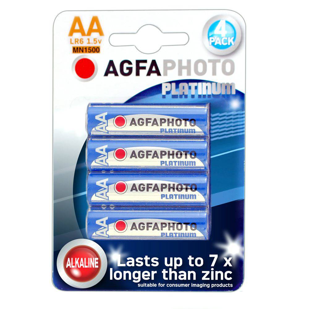 Agfa Agfa Alkaline Aa 4 Batteries Per Card Blue - Adult Outlet